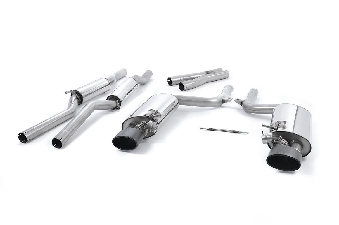 Audi RS4 B7 - Valved & Resonated Cat-Back Exhaust System with Satin Black Sheen Tips Audi RS4 B7 - Valved & Resonated Cat-Back Exhaust System with Satin Black Sheen Tips