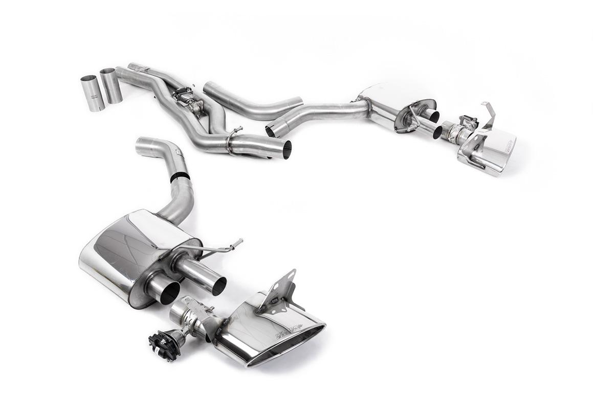 Audi RS6/RS7 C8 - Front Silencer Back System (Twin 80mm) with Polished Oval Trims Audi RS6/RS7 C8 - Front Silencer Back System (Twin 80mm) with Polished Oval Trims