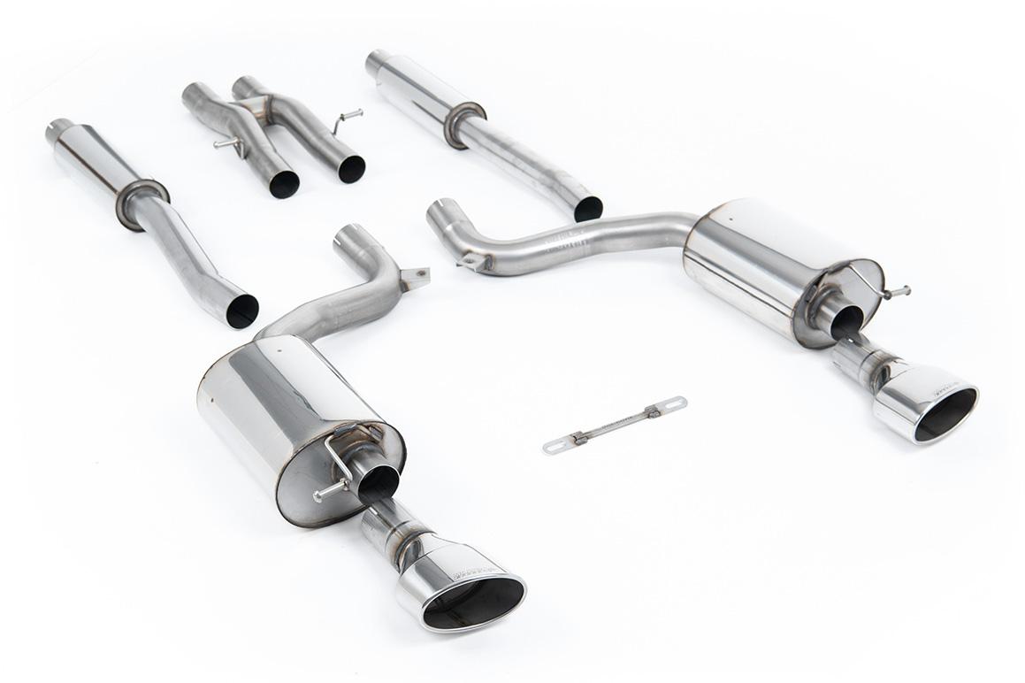 Audi RS6 C6 - Resonated (Quieter) Cat-Back Exhaust System with Polished Dual-Oval Trims