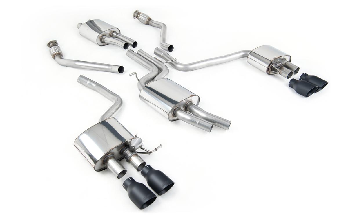 Audi SQ5 Supercharged - Cat-Back Exhaust System with Quad Cerakote Black Trims Audi SQ5 Supercharged - Cat-Back Exhaust System with Quad Cerakote Black Trims