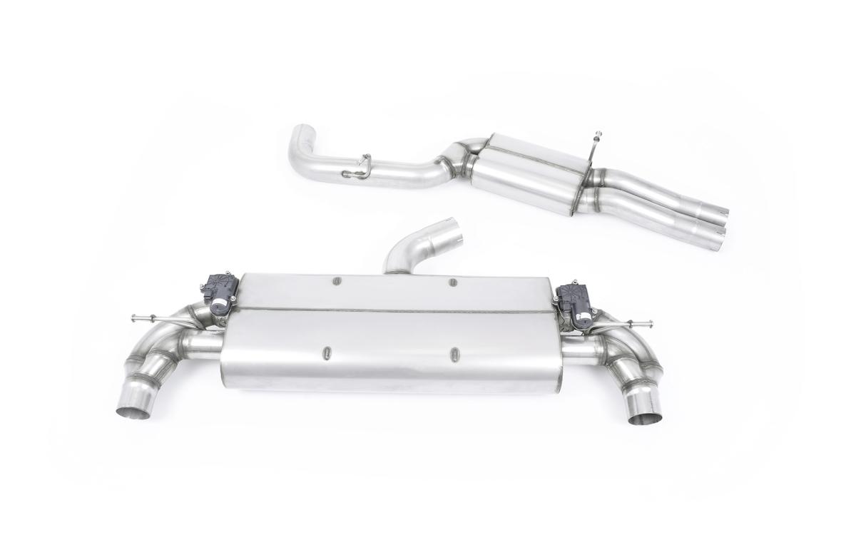 Audi TTRS MK3 Quattro - Resonated (Quieter) Cat-Back Exhaust System with Burnt Titanium Oval Trims Audi TTRS MK3 Quattro - Resonated (Quieter) Cat-Back Exhaust System with Burnt Titanium Oval Trims