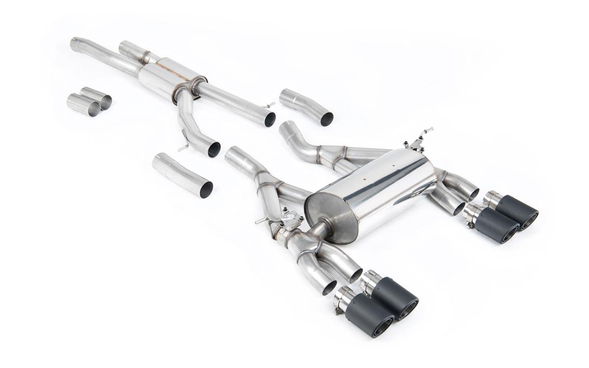 BMW F80 M3/F82 M4 - Cat-Back Exhaust System with Carbon Trims