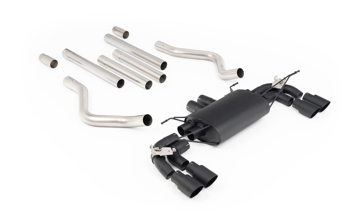 Land Rover Defender 110 5.0 V8 - Black Coated Special Edition - OPF/GPF Back Non-Resonated Valved System with Quad GT-90 Cerakote Black Trims Land Rover Defender 110 5.0 V8 - Black Coated Special Edition - OPF/GPF Back Non-Resonated Valved System with Quad GT-90 Cerakote Black Trims