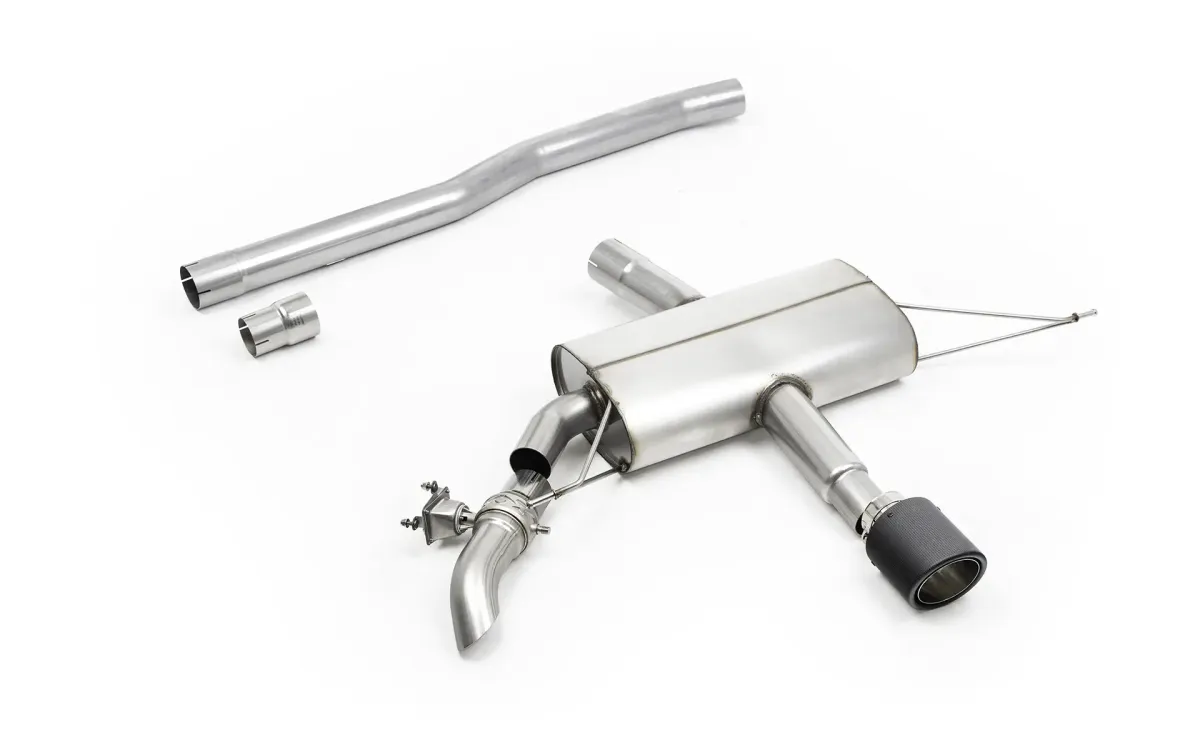 F66 Mini JCW - Non-Resonated Particulate Filter-back System with Carbon Tips F66 Mini JCW - Non-Resonated Particulate Filter-back System with Carbon Tips
