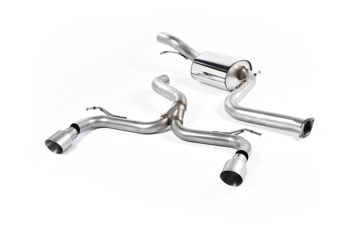 Ford Focus MK2 ST 225 - Non-Resonated (Louder) Cat-Back Race Exhaust System with Titanium GT-100 Trims