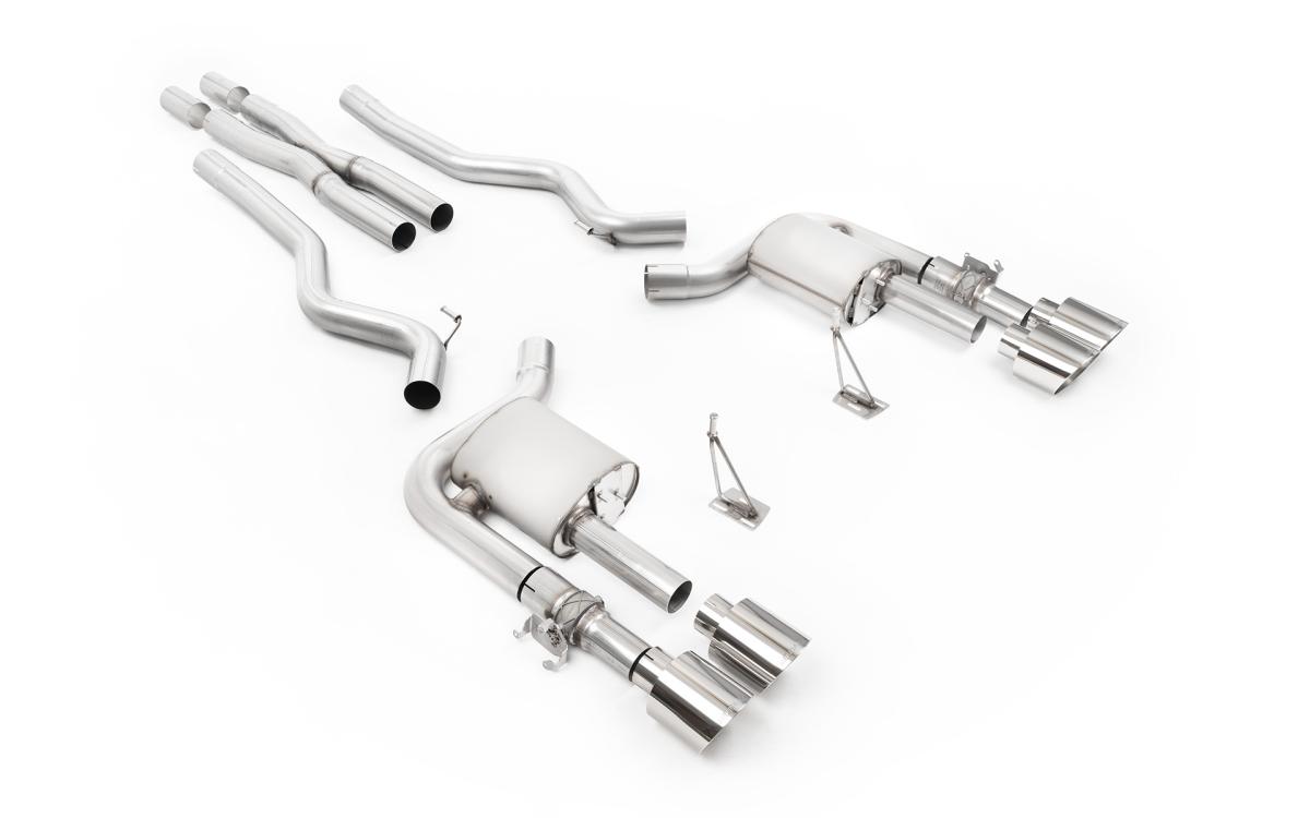 Ford Mustang 5.0 V8 GT500 - Active Valved Cat Back with X Pipe and Polished Tips