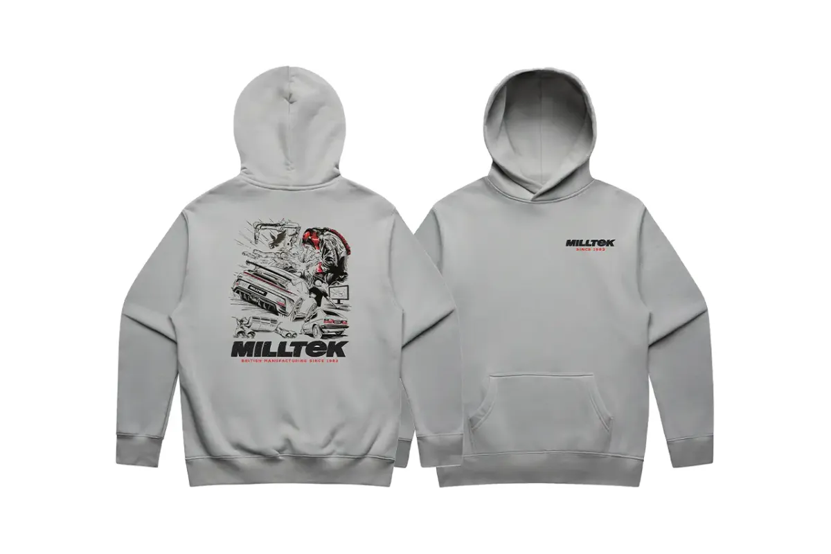 Milltek Light Grey Hoodie (Summer Edition) - Large