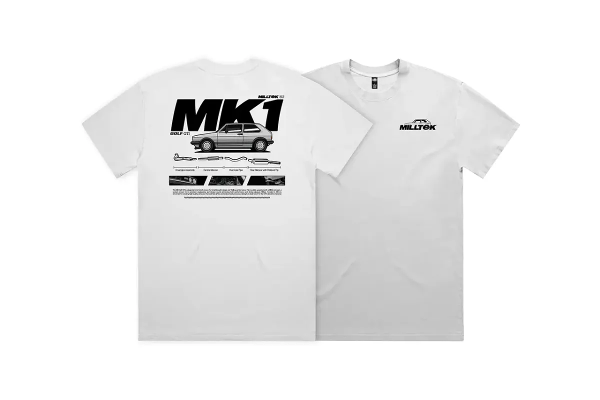 Milltek Tee White (VW Golf Mk1) - XL