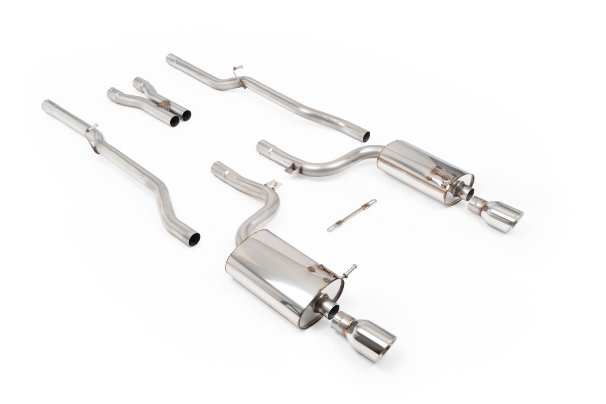 Audi S4 B6 - Non-Resonated (Louder) Cat-Back Exhaust System with GT100 Trims