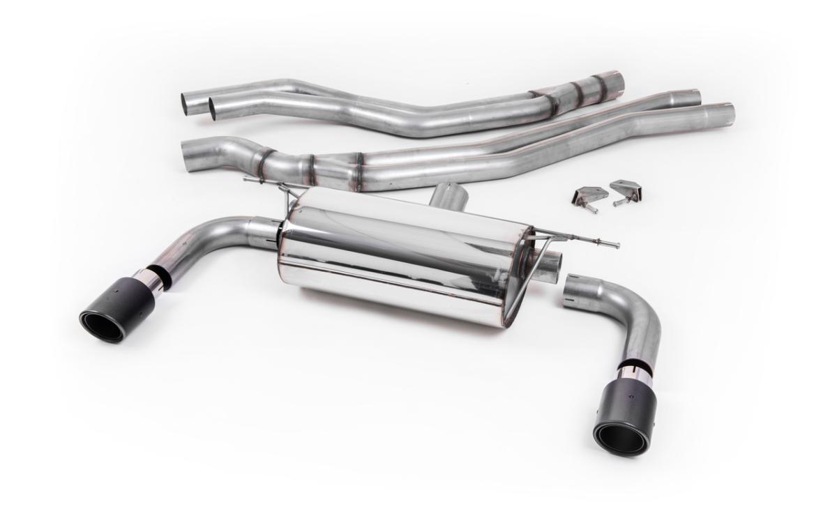 Resonated (Quieter) Cat-Back Exhaust System with Carbon Jet 90 Trims