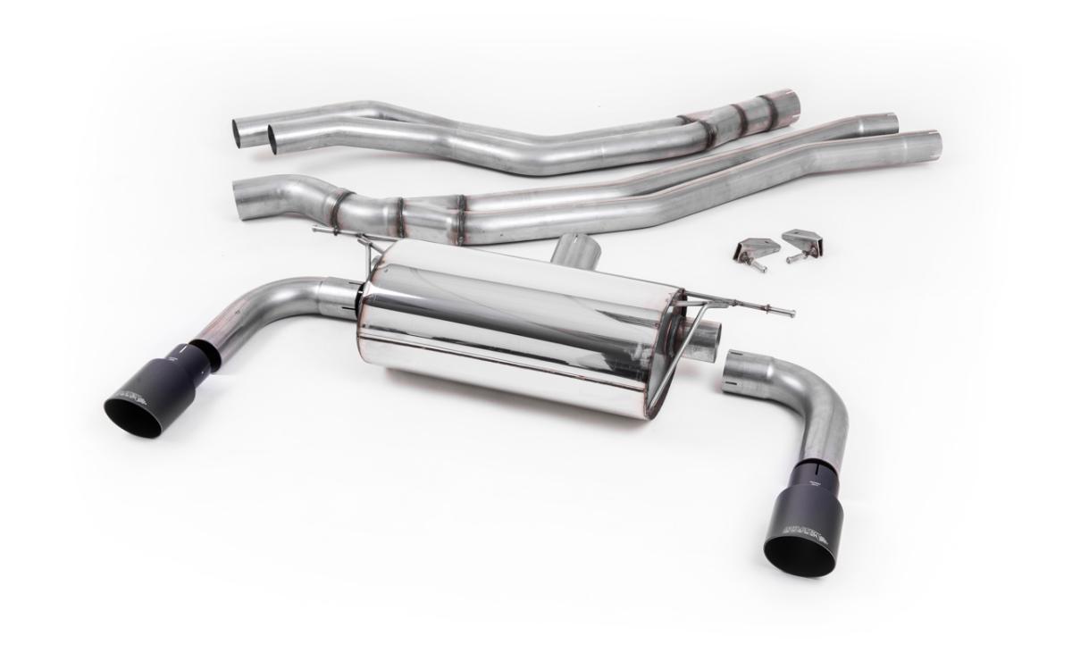 Resonated (Quieter) Cat-Back Exhaust System with Cerakote Black GT-90 Trims