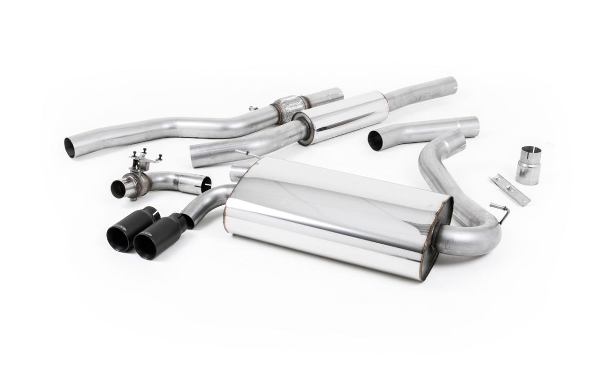 Resonated (Quieter) Cat-Back Exhaust System with Cerakote Black Trims