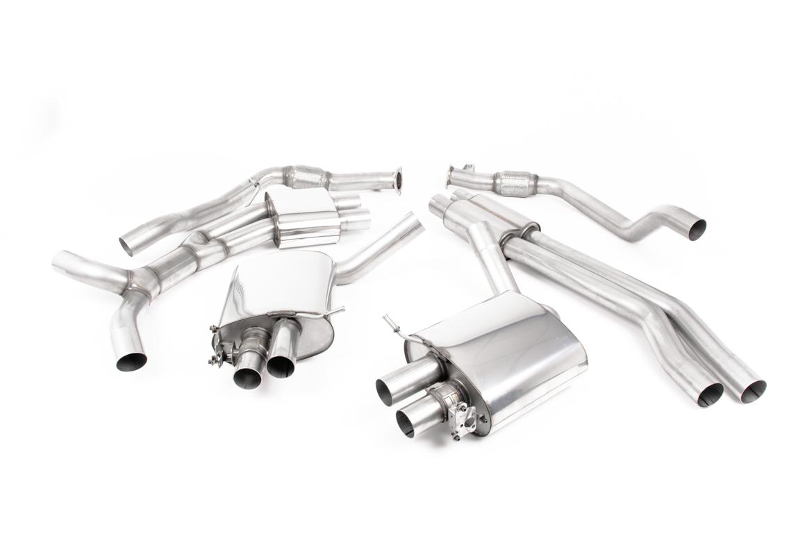 Audi RS5 B9.5 Non GPF Models - Resonated (Quieter) Cat Back Exhaust System with Polished Oval Trims Audi RS5 B9.5 Non GPF Models - Resonated (Quieter) Cat Back Exhaust System with Polished Oval Trims