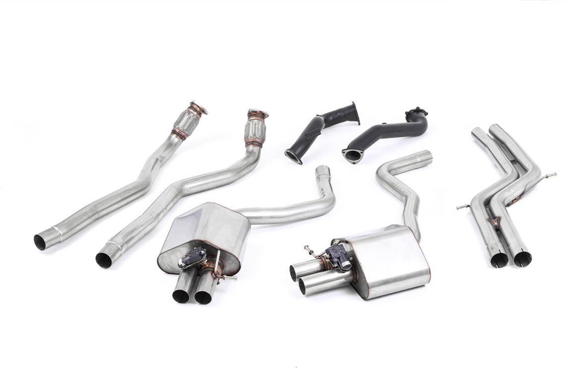 Audi RS6/RS7 C7 - Non-Resonated (Louder) Complete Exhaust System with Catalyst Bypass - Uses OE Trims Audi RS6/RS7 C7 - Non-Resonated (Louder) Complete Exhaust System with Catalyst Bypass - Uses OE Trims