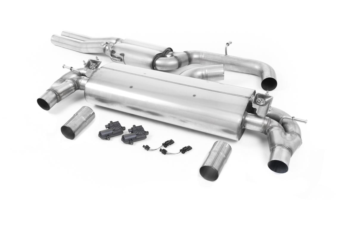 Audi RS3 8V - Resonated (Quieter) Cat-Back Exhaust System with Polished Oval Trims