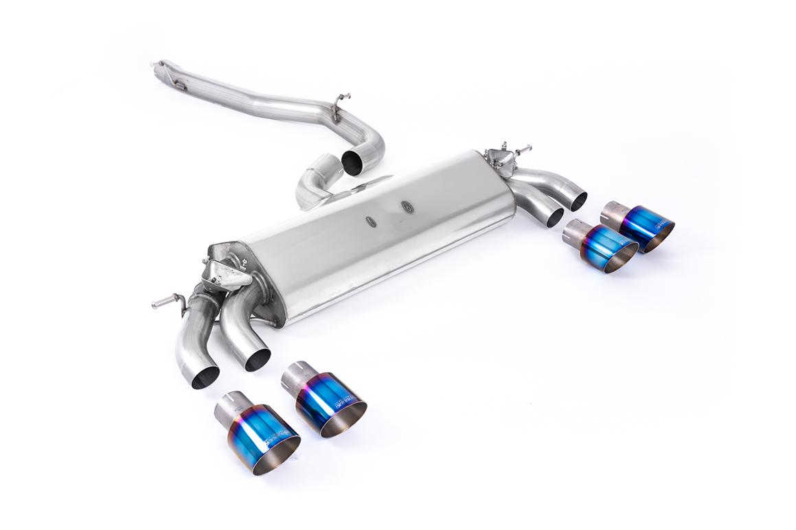 Audi S3 8V.2 - Non-Resonated (Louder) GPF/OPF-Back Exhaust System with Quad Round Burnt Titanium Trims Audi S3 8V.2 - Non-Resonated (Louder) GPF/OPF-Back Exhaust System with Quad Round Burnt Titanium Trims