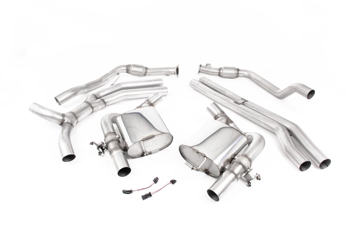 Audi RS4 B9 Avant/Sportback - Non-Resonated (Louder) Cat-Back Exhaust System with Polished Oval Trims Audi RS4 B9 Avant/Sportback - Non-Resonated (Louder) Cat-Back Exhaust System with Polished Oval Trims