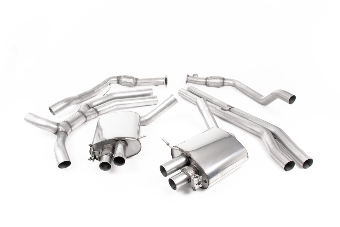 Audi RS5 B9 GPF Models - Road+ Cat-Back Exhaust System with Burnt Titanium Oval Trims Audi RS5 B9 GPF Models - Road+ Cat-Back Exhaust System with Burnt Titanium Oval Trims