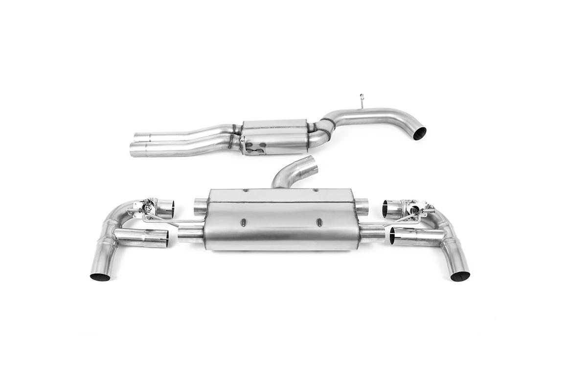 Audi RS3 8V Facelift - 80MM Resonated (Quieter) Cat-Back Exhaust System with Burnt Titanium Trims Audi RS3 8V Facelift - 80MM Resonated (Quieter) Cat-Back Exhaust System with Burnt Titanium Trims