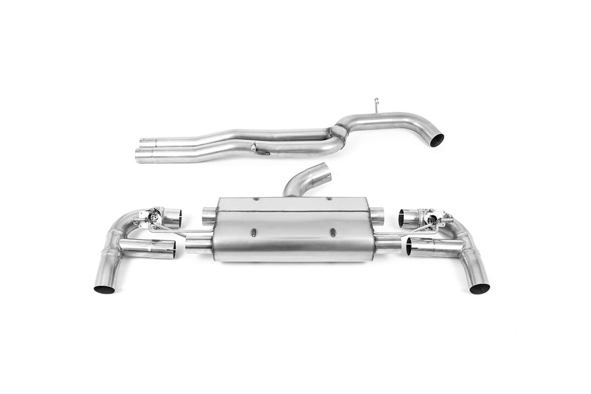 Audi RS3 8V Facelift - 80MM Non-Resonated (Louder) Cat-Back Exhaust System with Burnt Titanium Trims Audi RS3 8V Facelift - 80MM Non-Resonated (Louder) Cat-Back Exhaust System with Burnt Titanium Trims