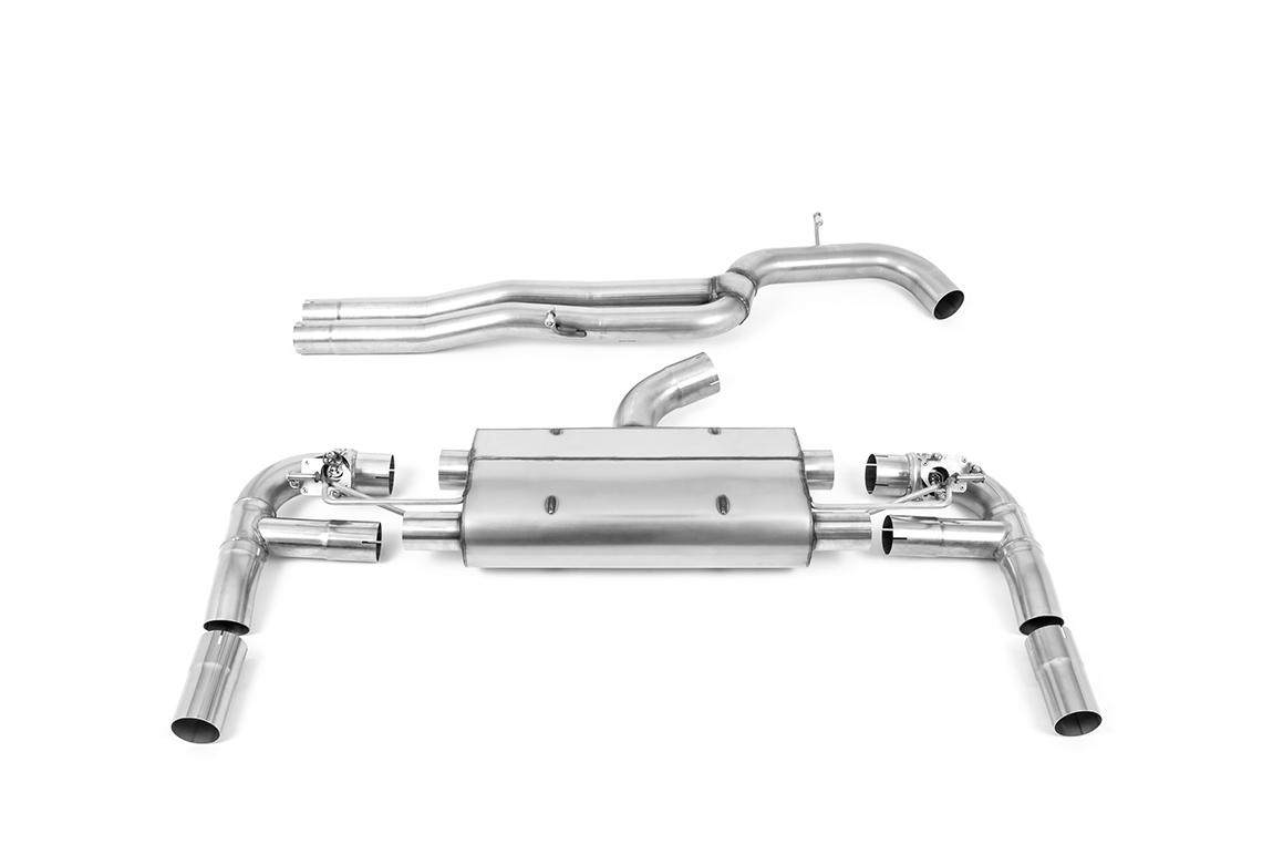 Audi RS3 8V - 80MM Non-Resonated (Louder) Cat-Back Exhaust System with Polished Trims Audi RS3 8V - 80MM Non-Resonated (Louder) Cat-Back Exhaust System with Polished Trims