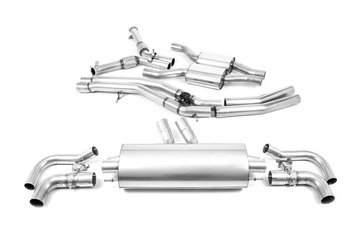 Audi RSQ8 - Resonated (Quieter) Cat-Back Exhaust System - Uses OE Trims - No Cutting Required Audi RSQ8 - Resonated (Quieter) Cat-Back Exhaust System - Uses OE Trims - No Cutting Required