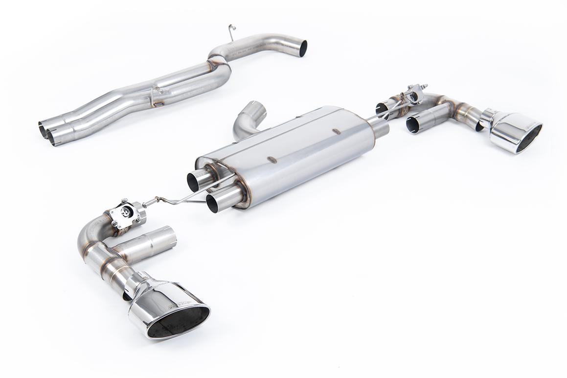 Audi TTRS MK3 Quattro - 80mm Non-Resonated Cat-Back Exhaust System with Polished Trims