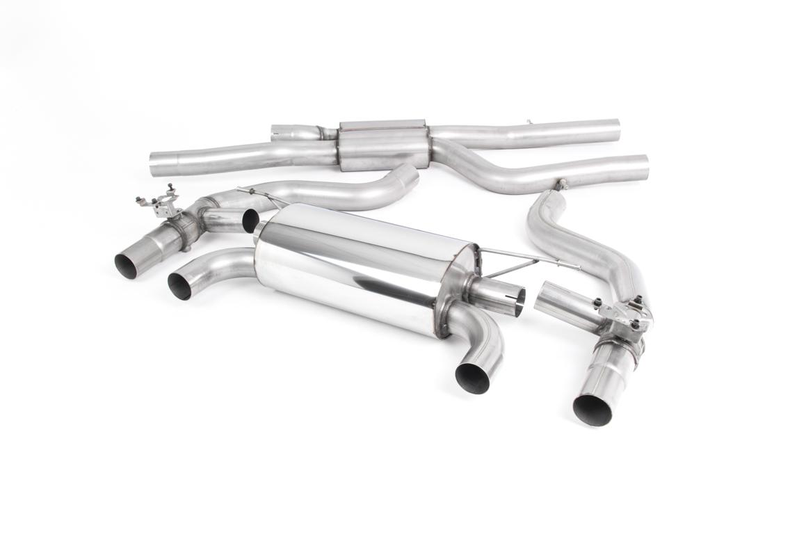 BMW F87 M2 Comp - GPF/OPF-Back Exhaust System with Quad GT-90 Polished Trims