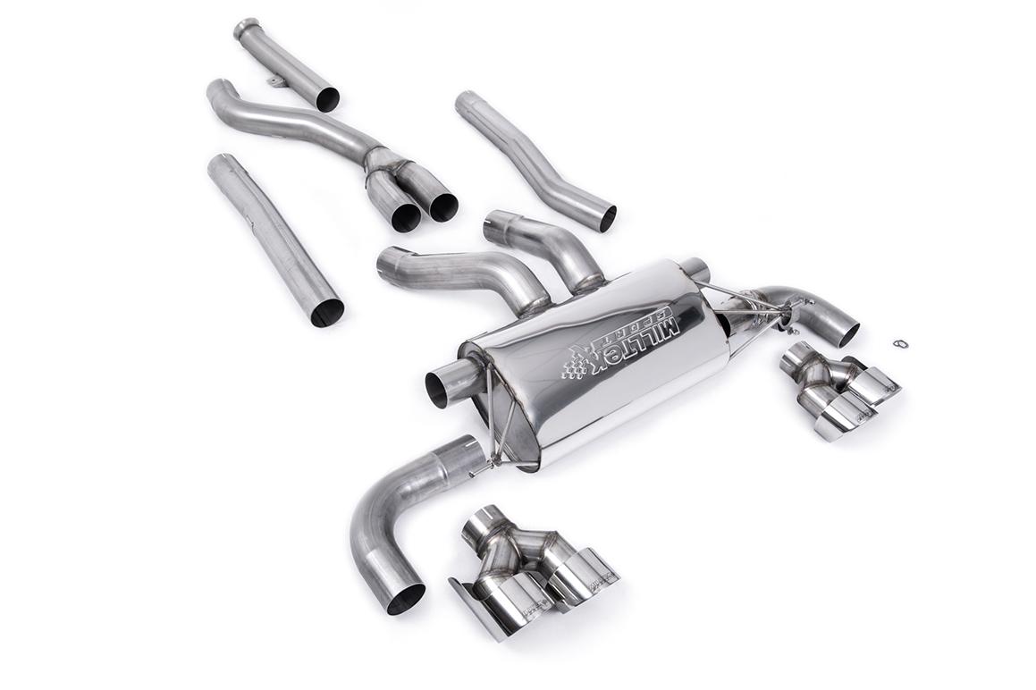 BMW G20/21 M340i & G22 M440i - Cat-Back Exhaust System with Quad GT-100 Polished Trims BMW G20/21 M340i & G22 M440i - Cat-Back Exhaust System with Quad GT-100 Polished Trims