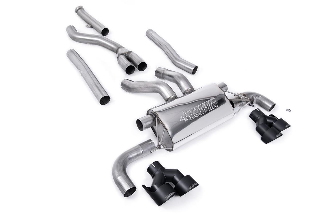BMW G20/21 M340i & G22 M440i - Cat-Back Exhaust System with Quad GT-100 Black Trims BMW G20/21 M340i & G22 M440i - Cat-Back Exhaust System with Quad GT-100 Black Trims