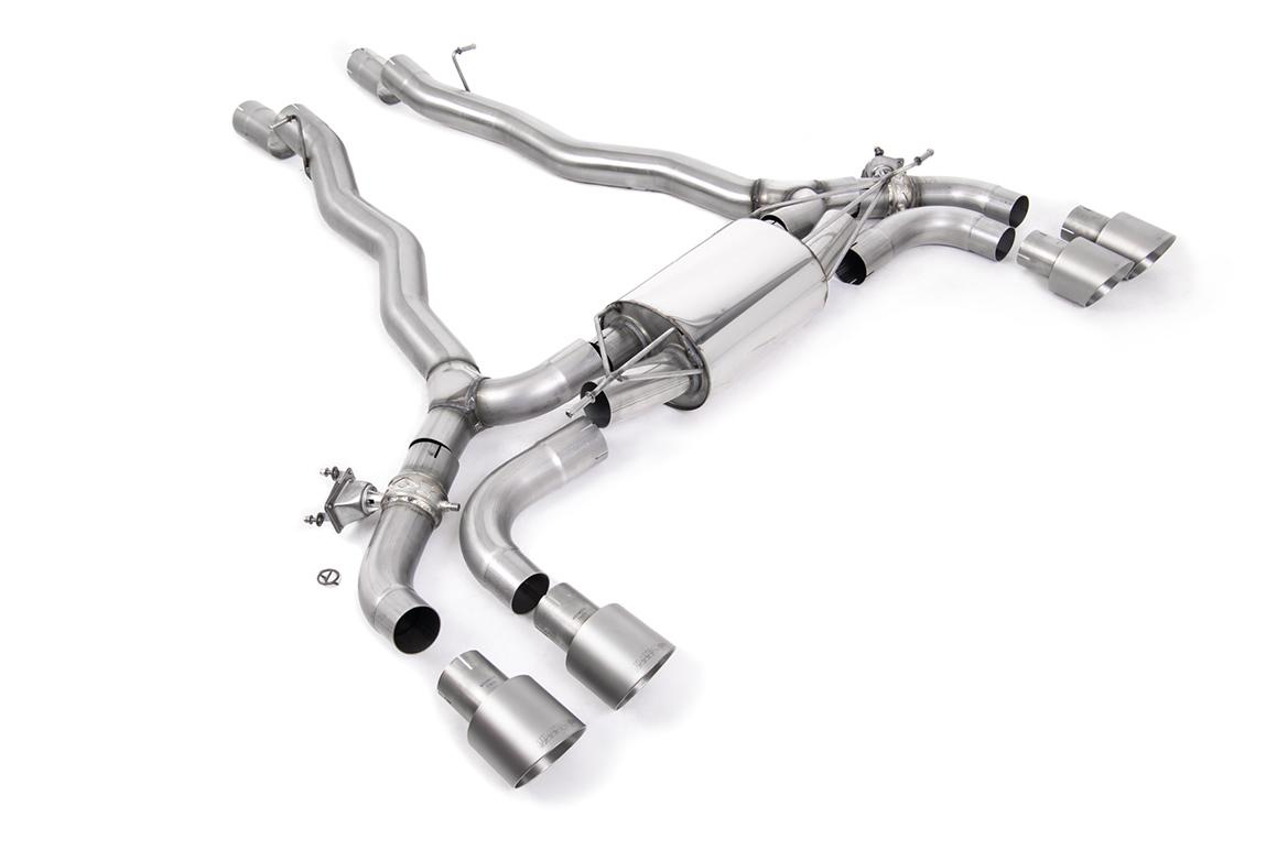 BMW M5 F90 - OPF/GPF Back System with Brushed Titanium GT-100 Trims - ECE Approved BMW M5 F90 - OPF/GPF Back System with Brushed Titanium GT-100 Trims - ECE Approved