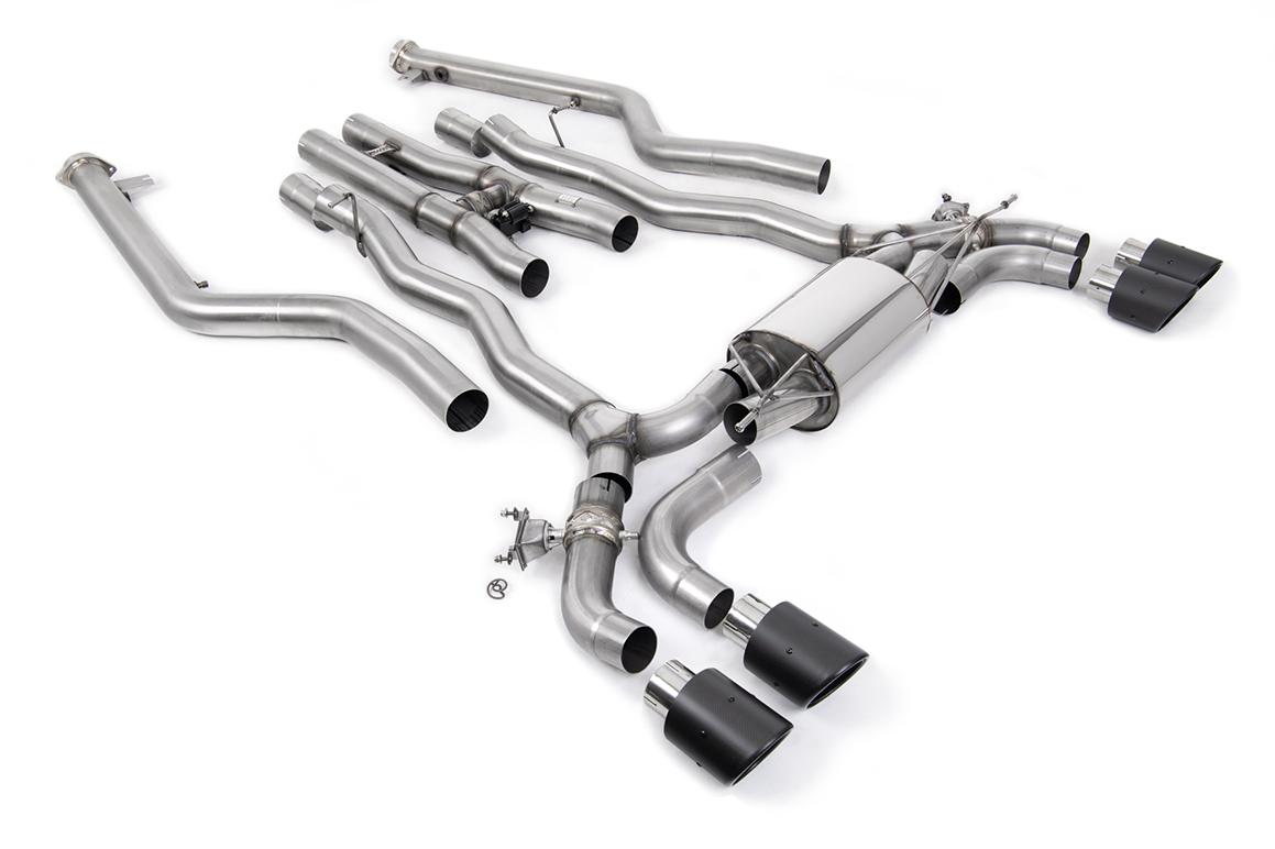 BMW M5 F90 LCI (GPF Equipped) - Cat Back Exhaust System with with Carbon JET-100 Trims BMW M5 F90 LCI (GPF Equipped) - Cat Back Exhaust System with with Carbon JET-100 Trims