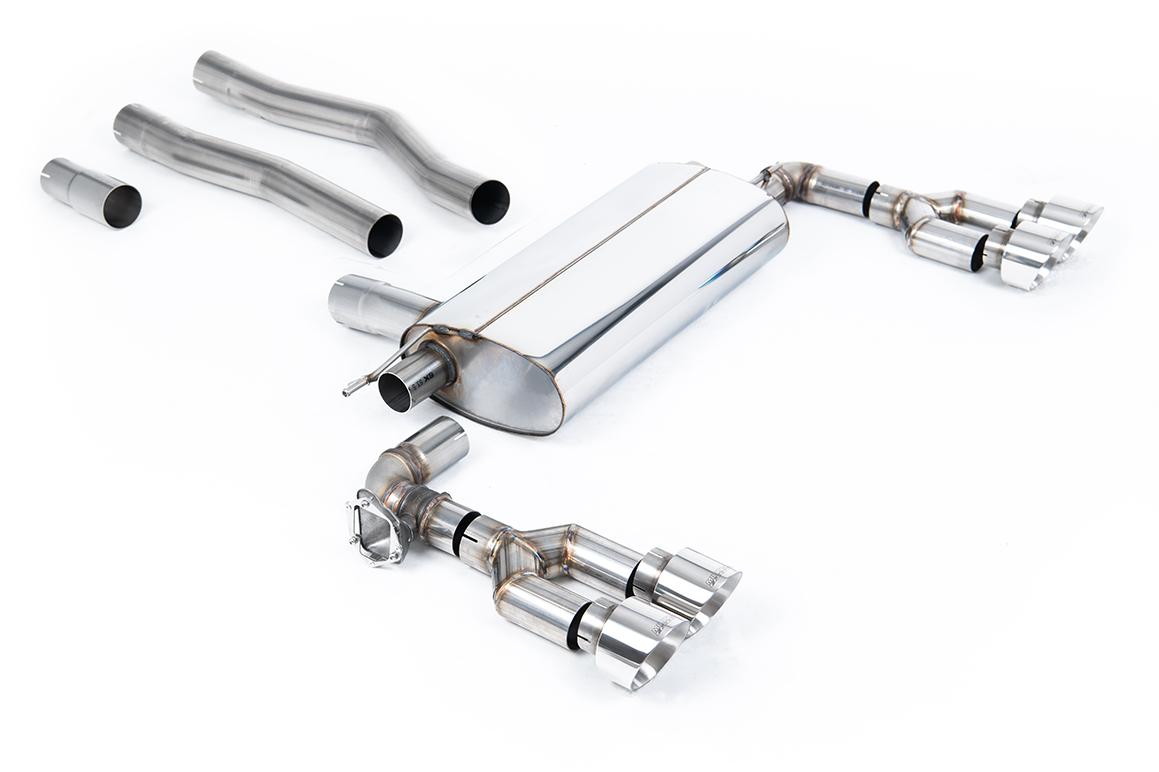 BMW F40 1 Series 128ti - Maxton x Milltek - OPF/GPF Back Exhaust System with Quad GT-100 Polished Trims - Fits Maxton Diffuser Only BMW F40 1 Series 128ti - Maxton x Milltek - OPF/GPF Back Exhaust System with Quad GT-100 Polished Trims - Fits Maxton Diffuser Only