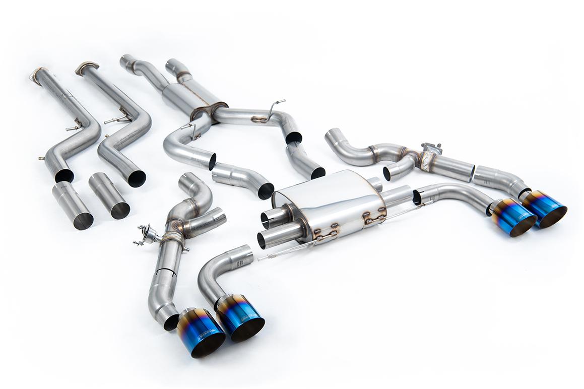 BMW X3 G01/X4 G02 S58 LCI (GPF Equipped) - OPF/GPF Bypass System with Burnt/Blue Titanium Trims BMW X3 G01/X4 G02 S58 LCI (GPF Equipped) - OPF/GPF Bypass System with Burnt/Blue Titanium Trims