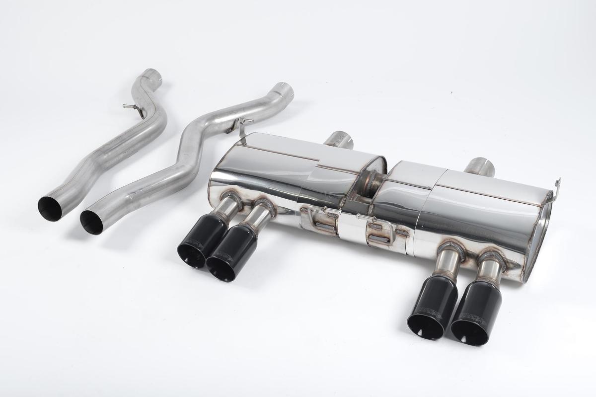 BMW E90/E92 M3 - Cat-Back Exhaust System with Quad Ceramic Black Trims