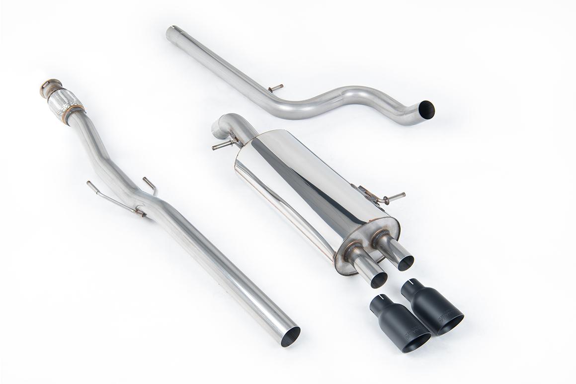 Citroen DS3 1.6 - Non-Resonated (louder) Cat-Back Exhaust System With Cerakote Black Trims
