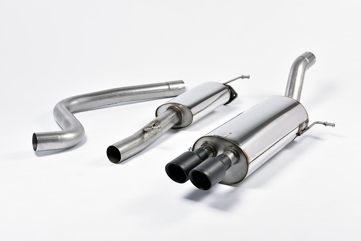 Ford Fiesta MK7/7.5 ST 1.6 - Resonated (Quieter) Cat-Back Race Exhaust System with Cerakote Black Tips Ford Fiesta MK7/7.5 ST 1.6 - Resonated (Quieter) Cat-Back Race Exhaust System with Cerakote Black Tips