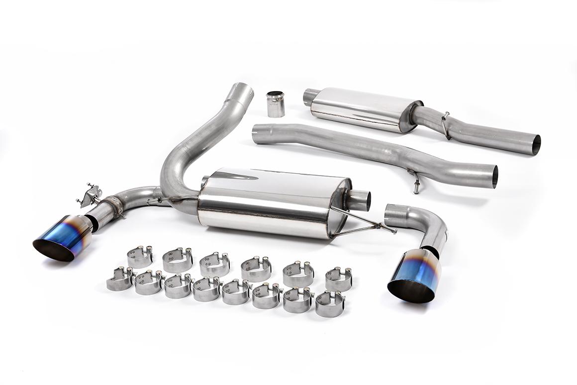 Ford Focus MK3 RS - Resonated (Quieter) Cat-Back Exhaust System with Burnt Titanium GT-115 Trims Ford Focus MK3 RS - Resonated (Quieter) Cat-Back Exhaust System with Burnt Titanium GT-115 Trims