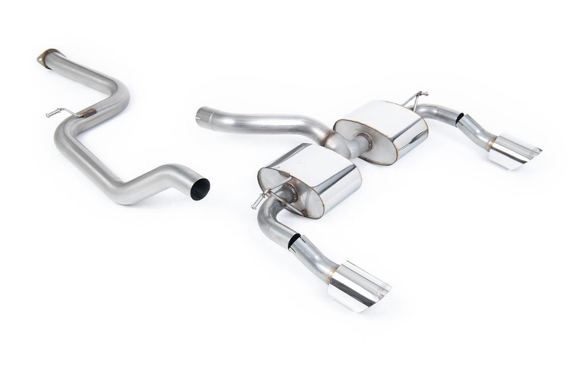 Ford Focus MK2 RS - Non Resonated (Louder) Race Cat-Back Exhaust System with DTM Polished Trims