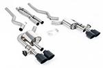 Ford Mustang 5.0 V8 Dark Horse/ Mach 1 - Active Valved Cat Back with X Pipe and Cerakote Black Tips