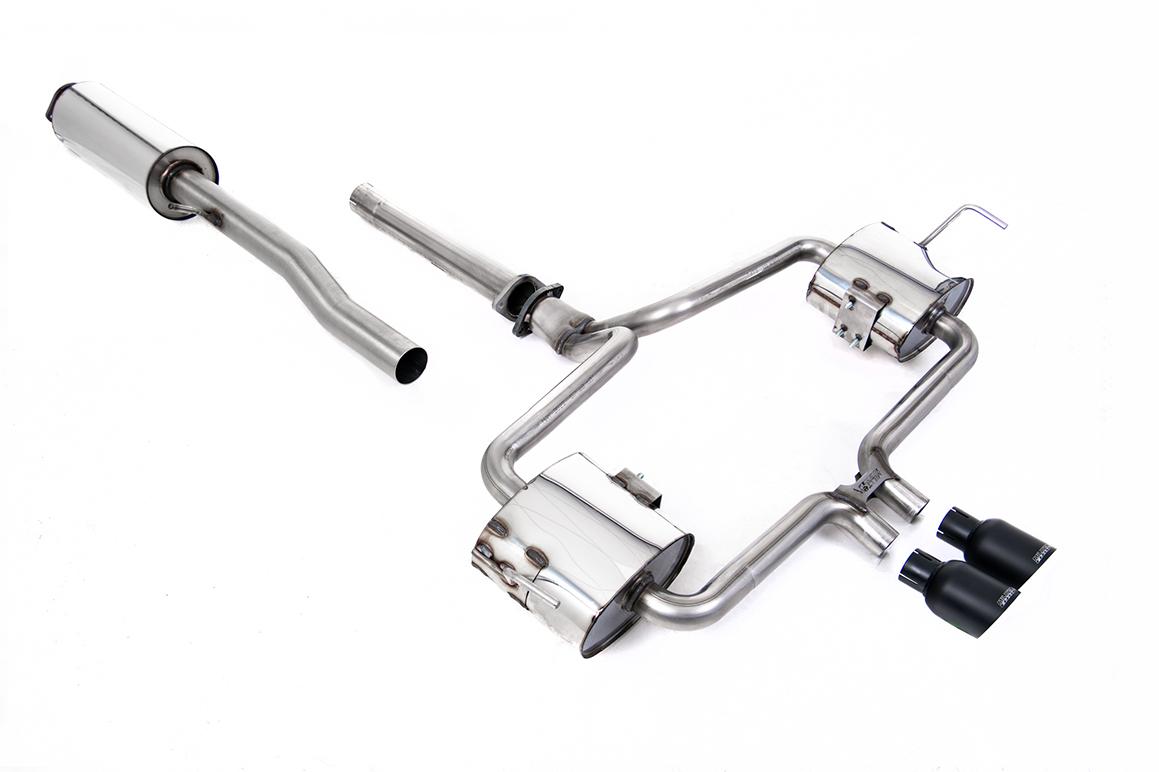 Mini Cooper S R53 - Resonated (quieter) Cat Back Exhaust System with Cerakote Black Trims Mini Cooper S R53 - Resonated (quieter) Cat Back Exhaust System with Cerakote Black Trims