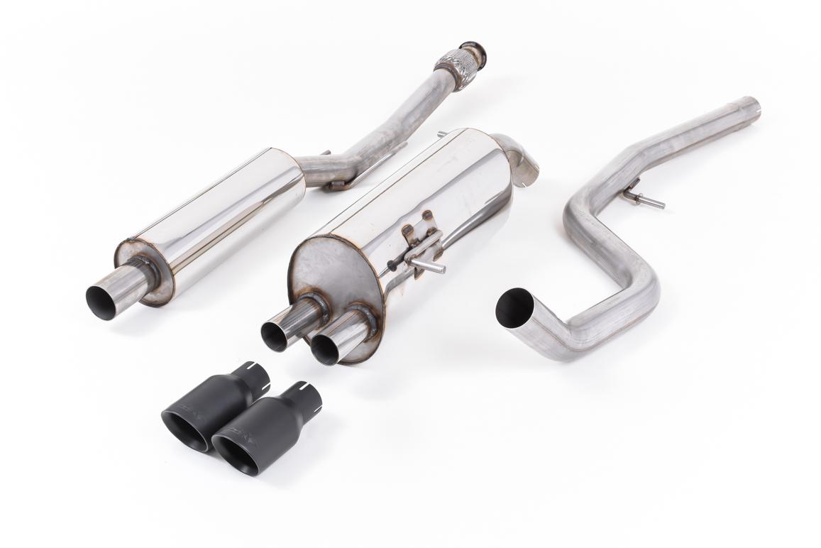 Peugeot 208 GTi - Resonated (Quieter) Cat-Back Exhaust System with Cerakote Black Trims