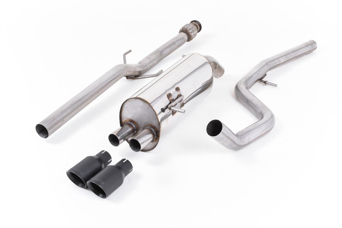Peugeot 208 GTi - Non-Resonated (Louder) Cat-Back Exhaust System with Cerakote Black Trims