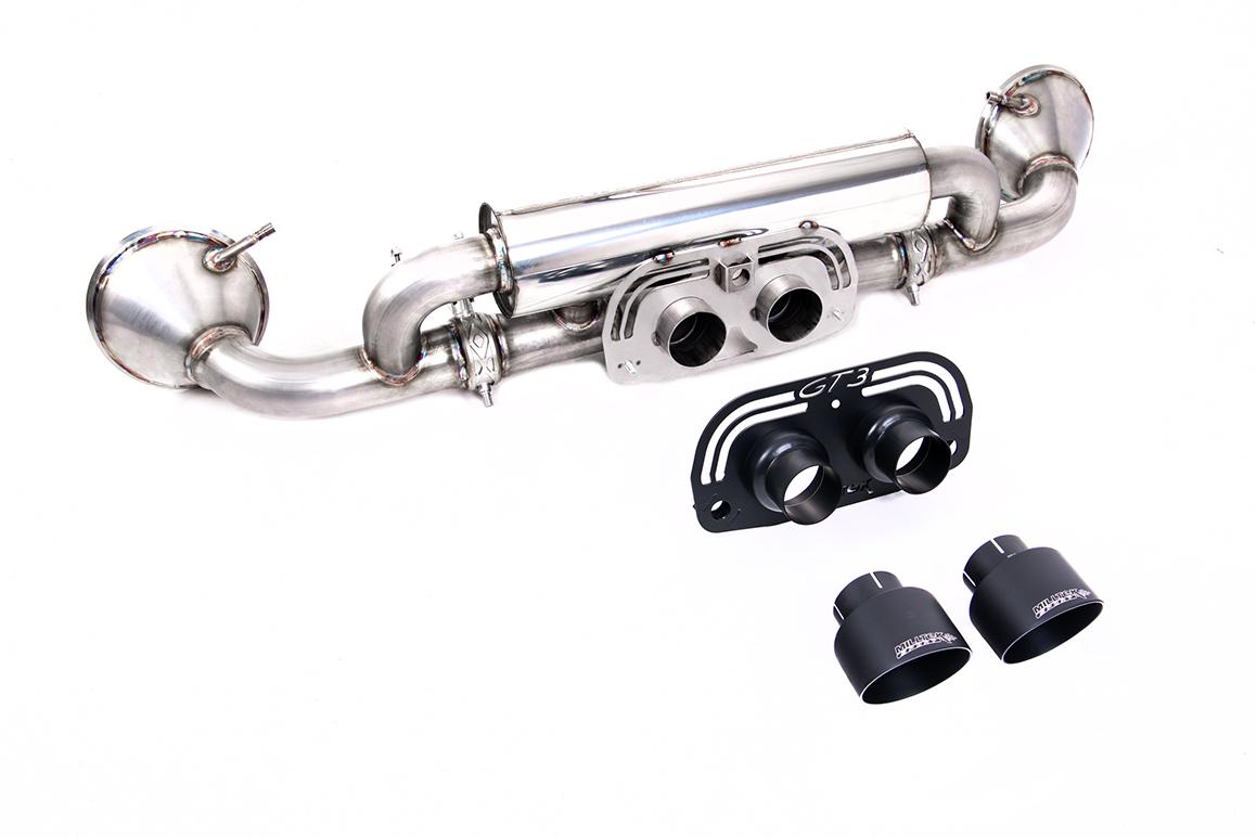 Porsche 992.1 & 992.2 GT3 - Rear Silencer(s) with GT-100 Cerakote Black Trims