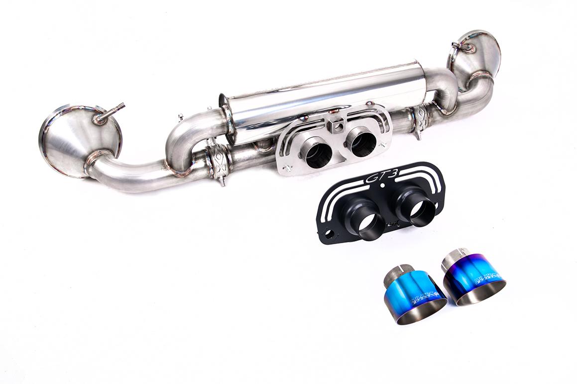 Porsche 992.1 & 992.2 GT3 - Rear Silencer(s) with GT-100 Burnt Titanium Trims