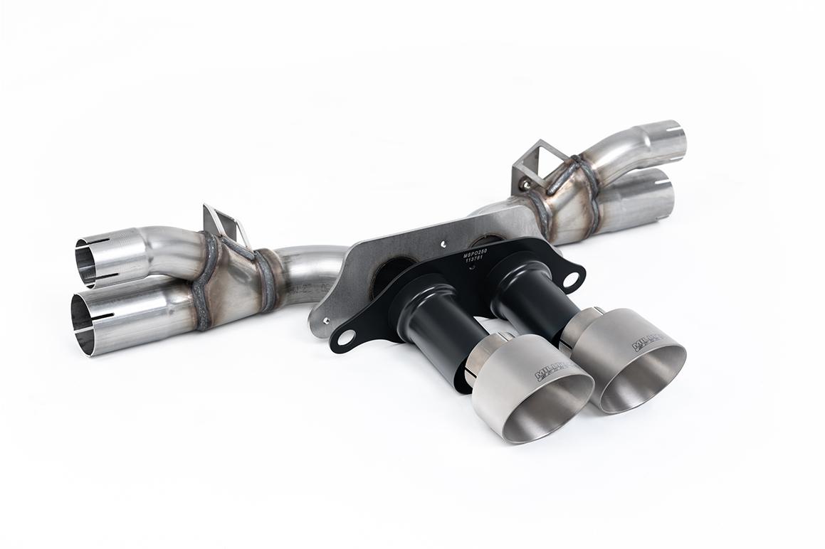 Porsche 991.2 GT3 & GT3 RS - Rear Silencer Bypass with Brushed Titanium Trims