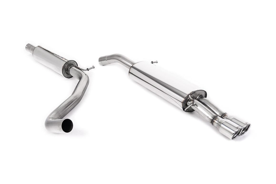 Seat Ibiza 1.9 TDI/FR 1.8 20VT - Resonated (Quieter) Cat-Back Exhaust System with Twin JET Trims Seat Ibiza 1.9 TDI/FR 1.8 20VT - Resonated (Quieter) Cat-Back Exhaust System with Twin JET Trims