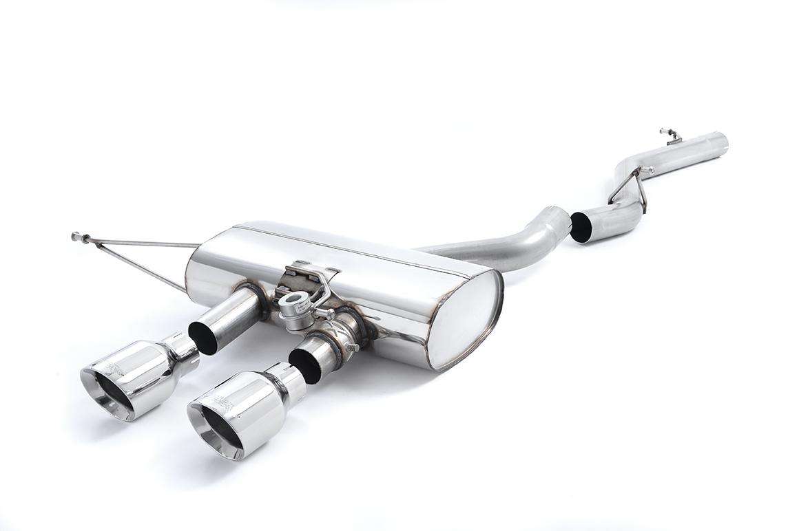 VW Golf R Mk6 - Non-Resonated (Louder) Cat-Back Exhaust System with Polished Trims
