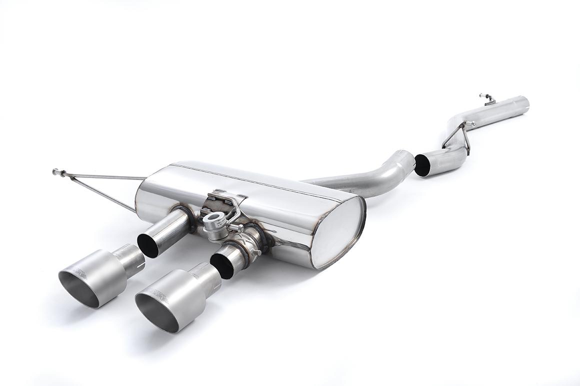 VW Golf R Mk6 - Non-Resonated (Louder) Cat-Back Exhaust System with Titanium Trims