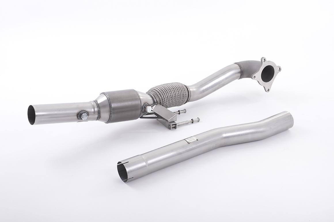VW Golf R Mk6 - Stainless Steel Cast Large Bore Downpipe with Hi-Flow Sports Catalyst (For Milltek Race Cat-Back) VW Golf R Mk6 - Stainless Steel Cast Large Bore Downpipe with Hi-Flow Sports Catalyst (For Milltek Race Cat-Back)